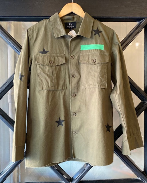 Catherine's Game Day Army Jacket  w/ Crystal Univ of Iowa Est 1841