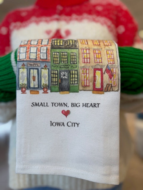 French Graffiti Small Town Big Heart Tea Towel