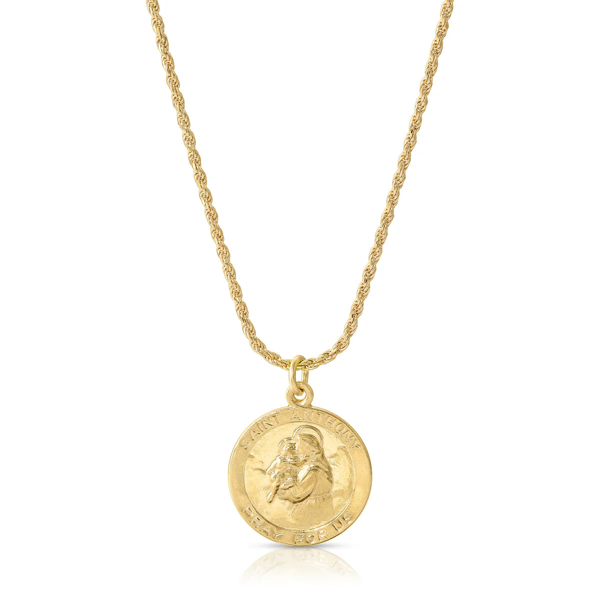 Joy Dravecky Saint Anthony Medallion Necklace in Gold JDSP23-N16