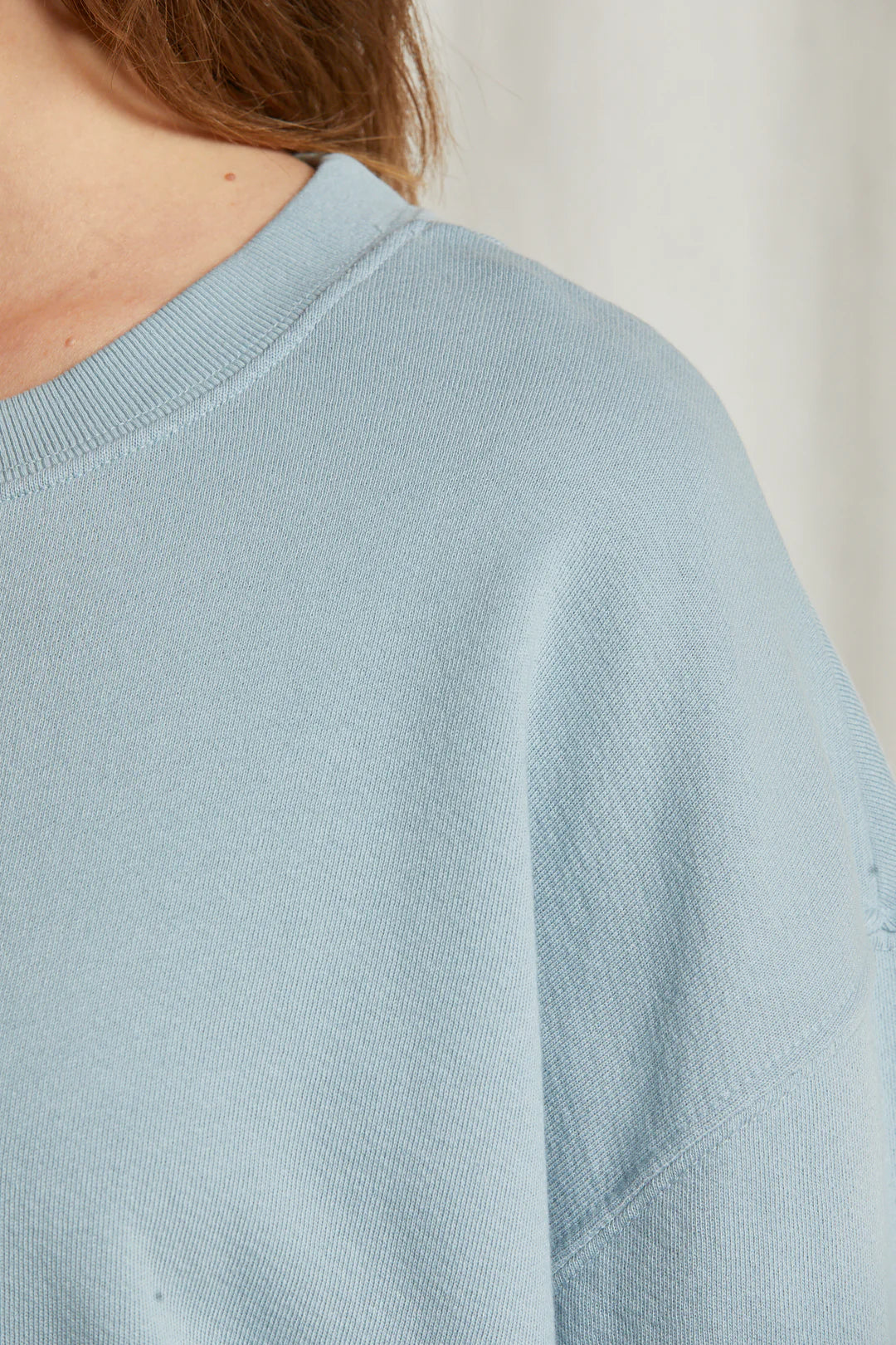 Perfect White Tee Tyler French Terry Pullover Sweatshirt - Mountain Blue