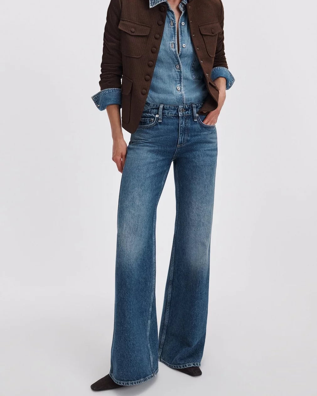 Rag & Bone Josie Low Rise Relaxed Flare Jean