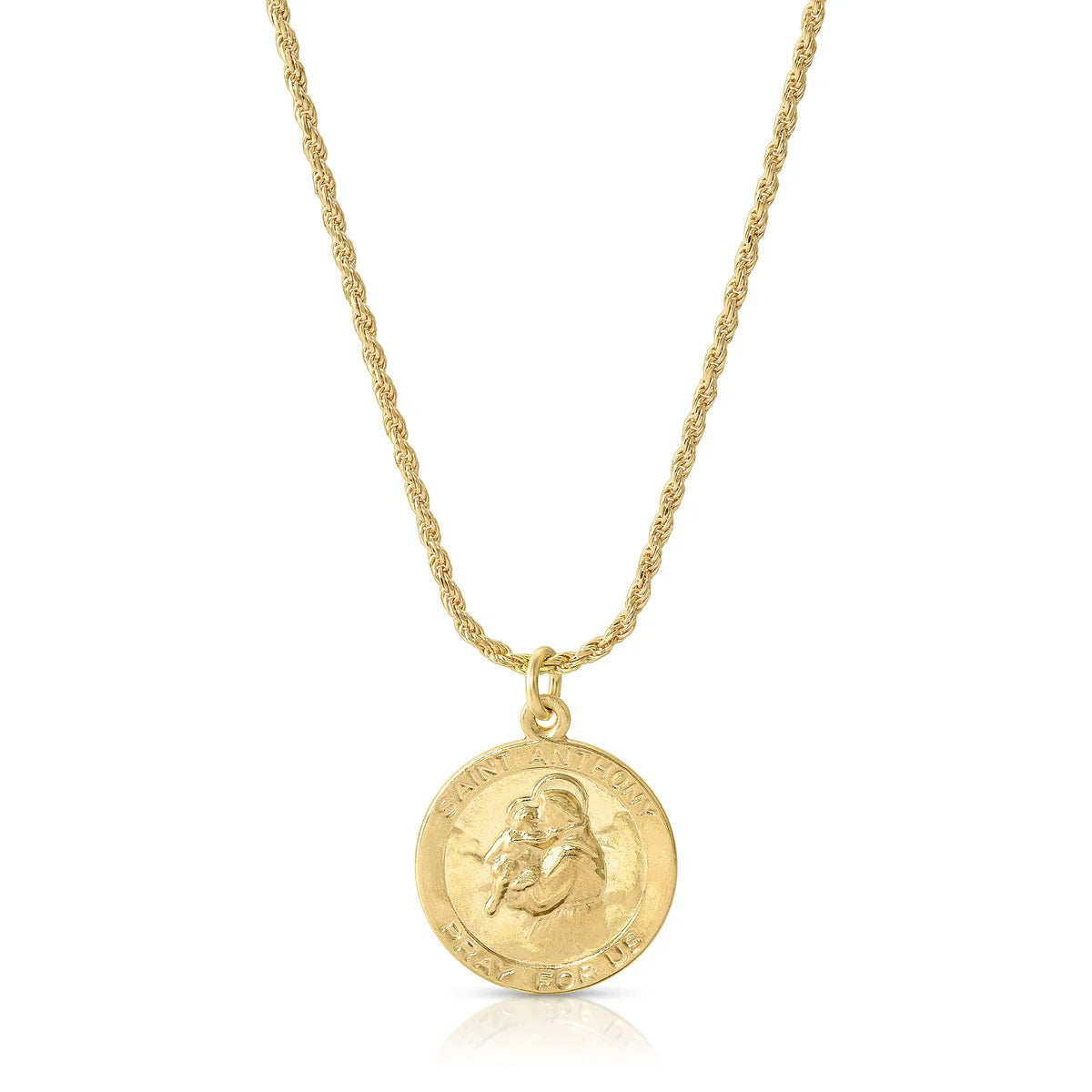 Joy Dravecky Saint Anthony Medallion Necklace in Gold JDSP23-N16