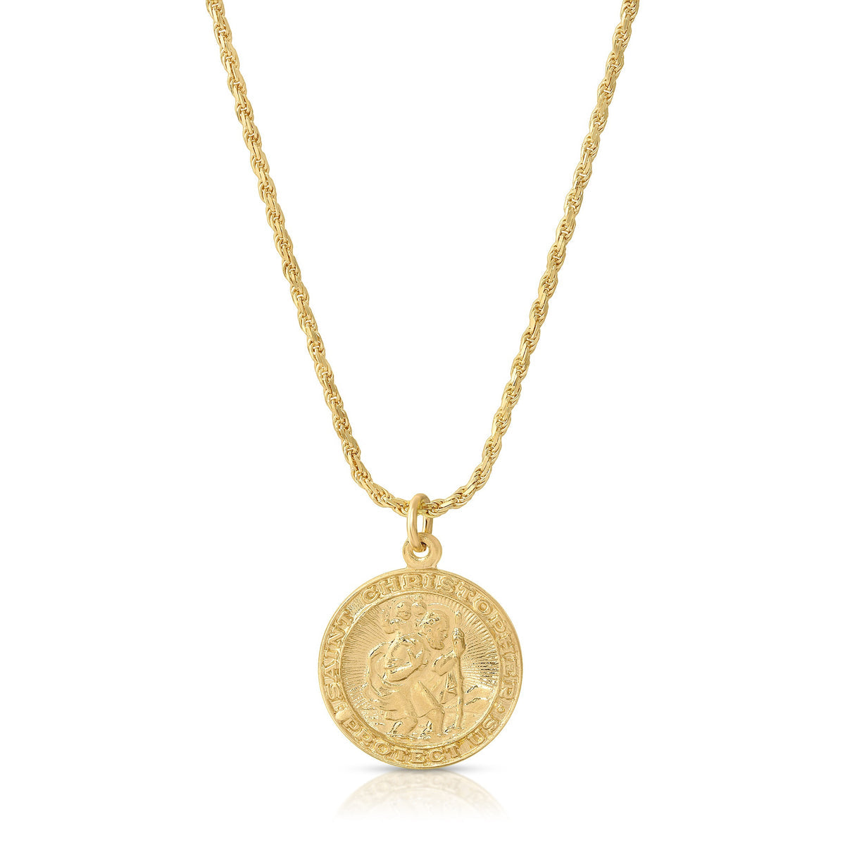 Trunk Show Joy Dravecky Gold Filled Saint Christopher Charm Necklace
