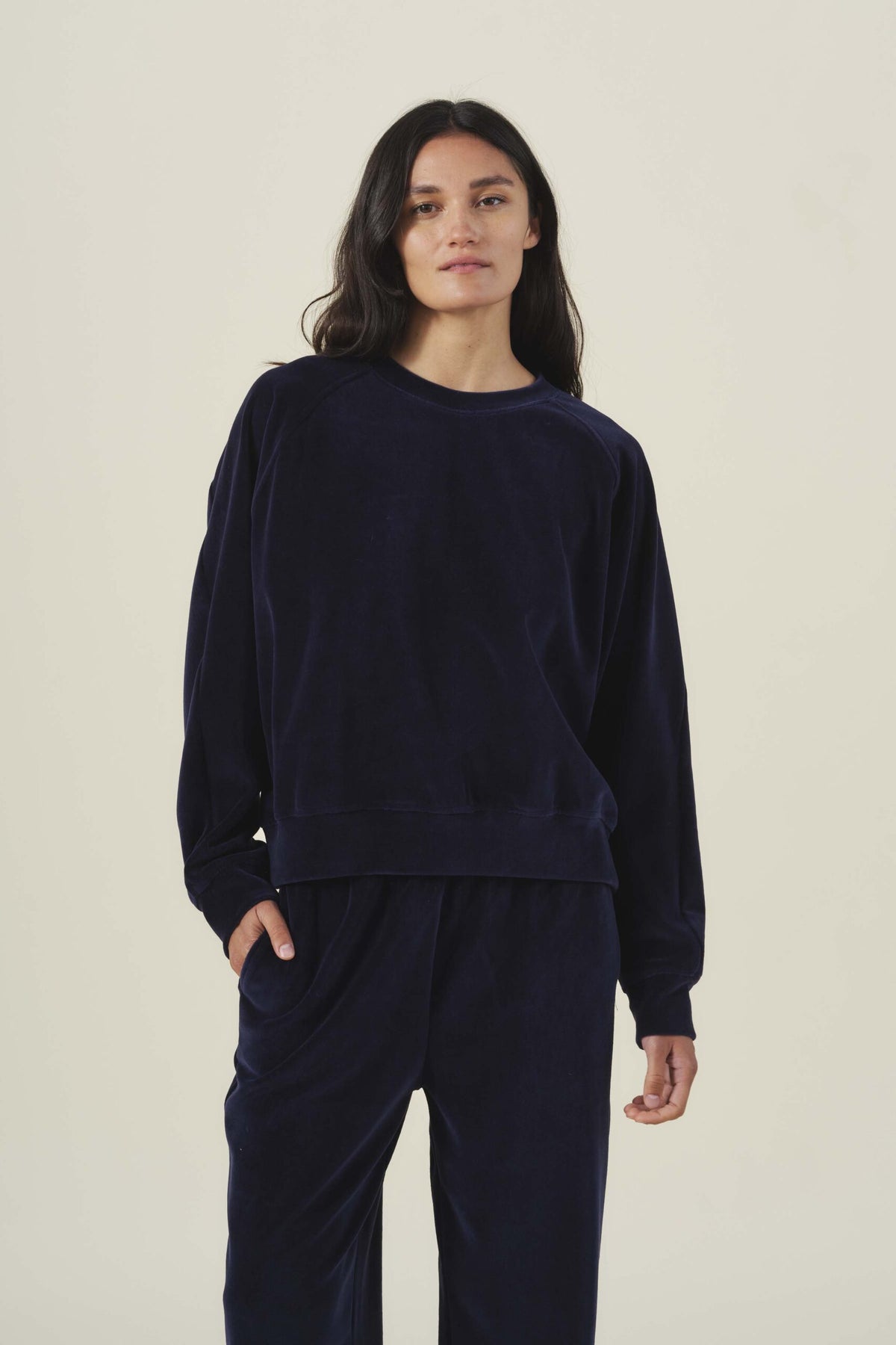 Velvet by Graham and Spencer Callie Velour Sweatshirt