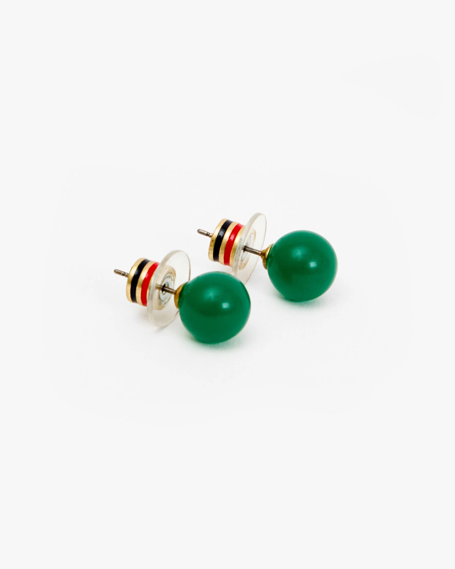 Clare V. Le Bead Stud Earrings CVJ1000657-EMRLD-OS