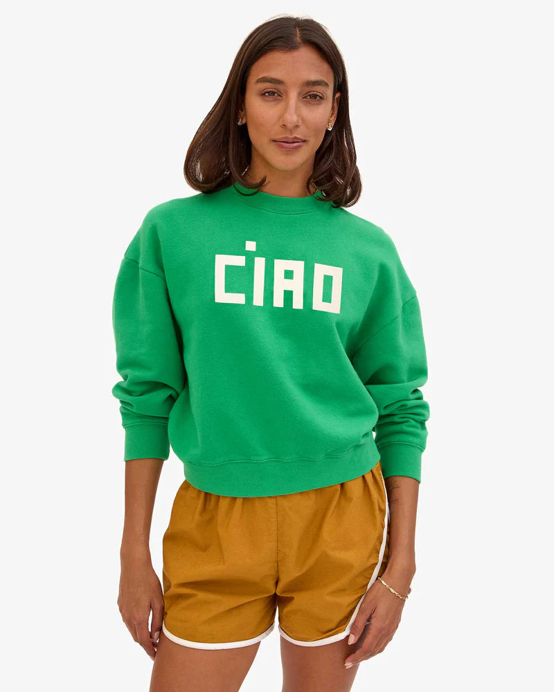 Clare V Le Drop Sweatshirt Ciao Green AP-LS-LS-100301