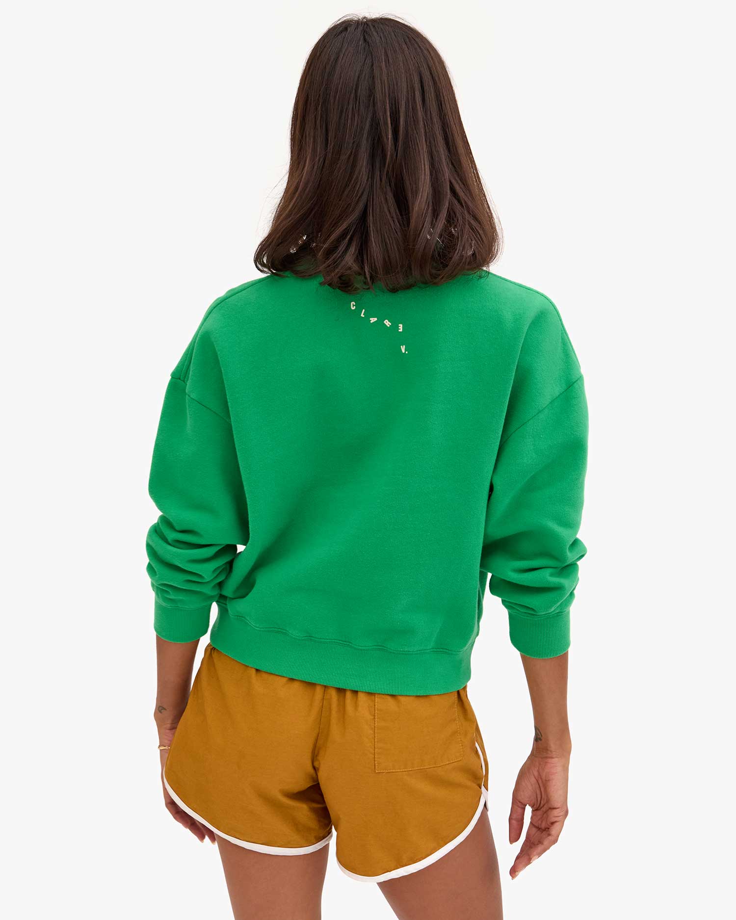 Clare V Le Drop Sweatshirt Ciao Green AP-LS-LS-100301