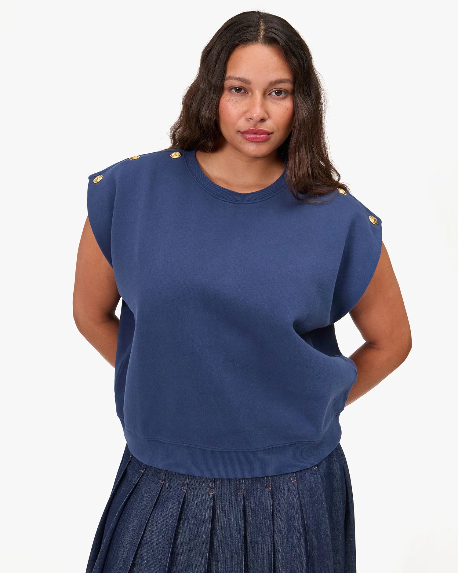 Clare V Le Vest Anchor Buttons AP-SS-VS-100016