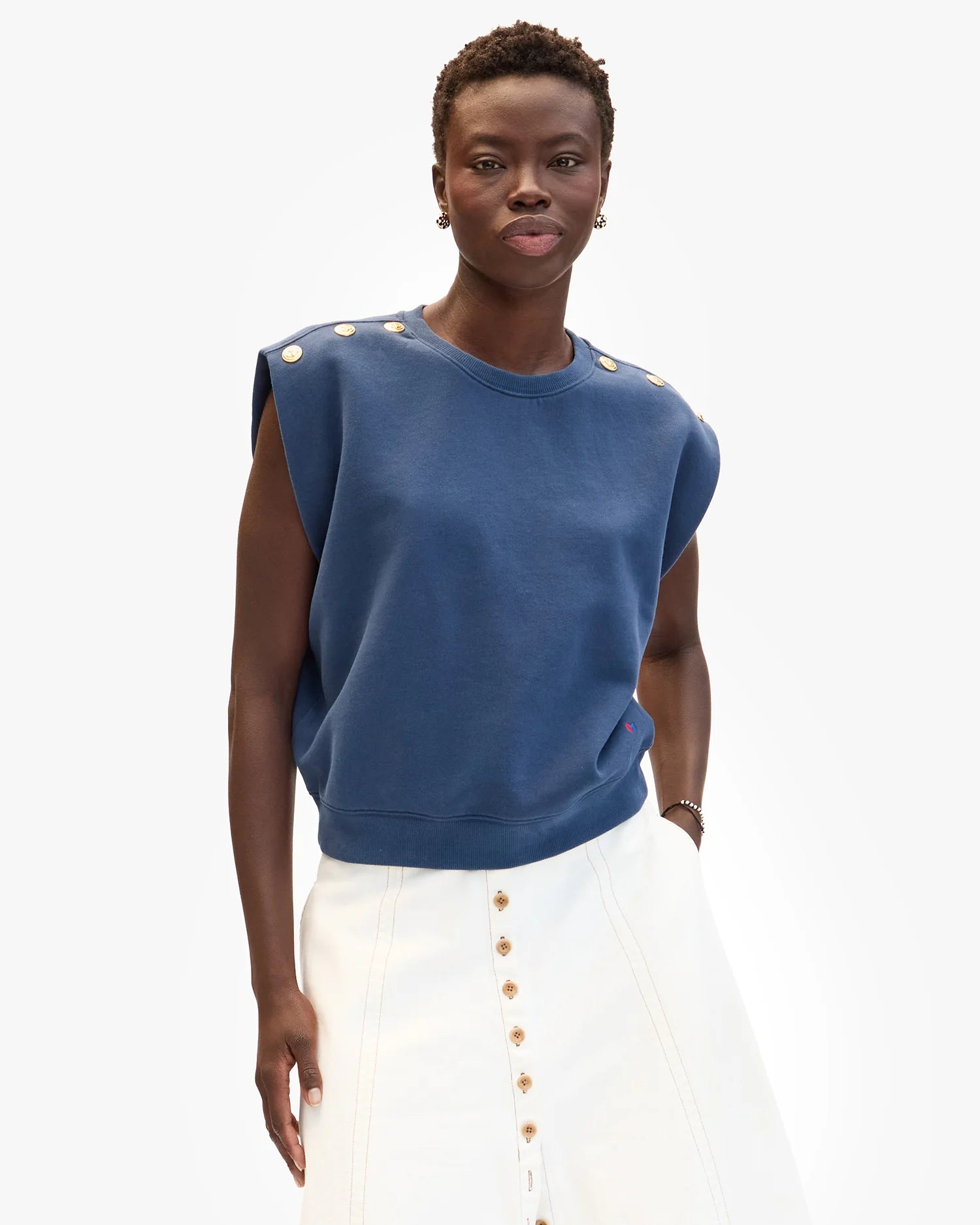 Clare V Le Vest Anchor Buttons AP-SS-VS-100016