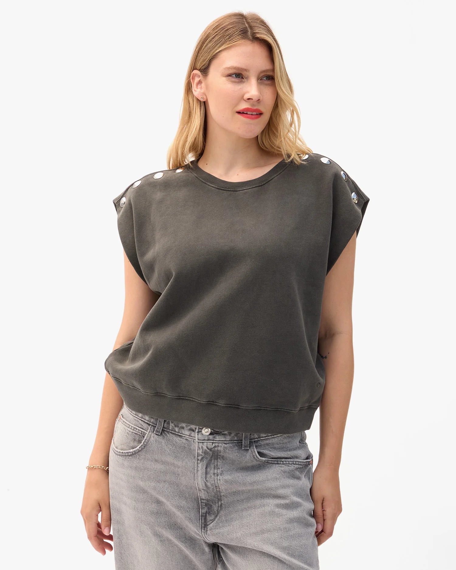 Clare V. Le Vest with Studs AP-SS-VS-100017