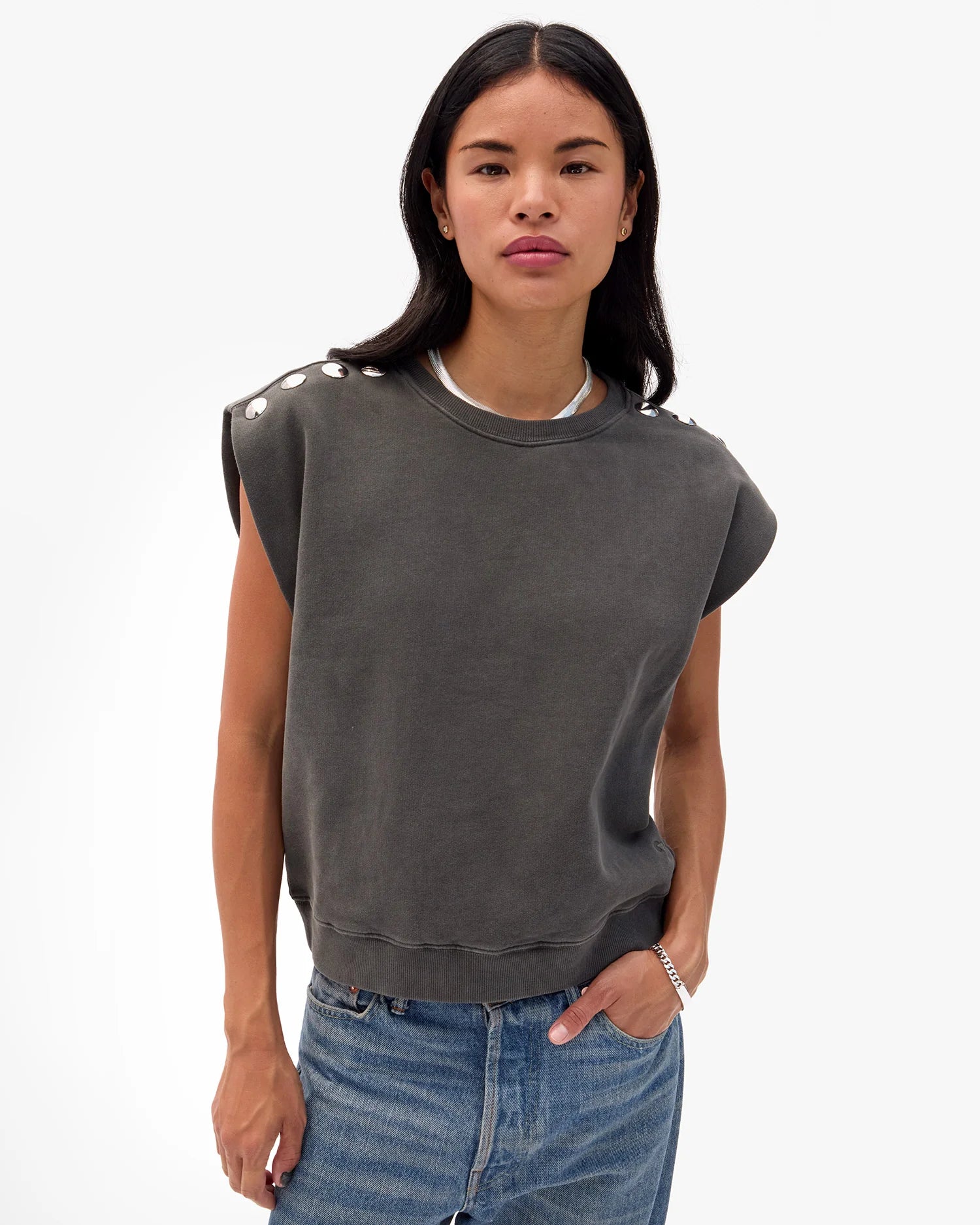 Clare V. Le Vest with Studs AP-SS-VS-100017