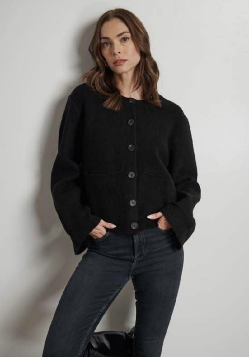Line the Label Portia Cardigan - Caviar