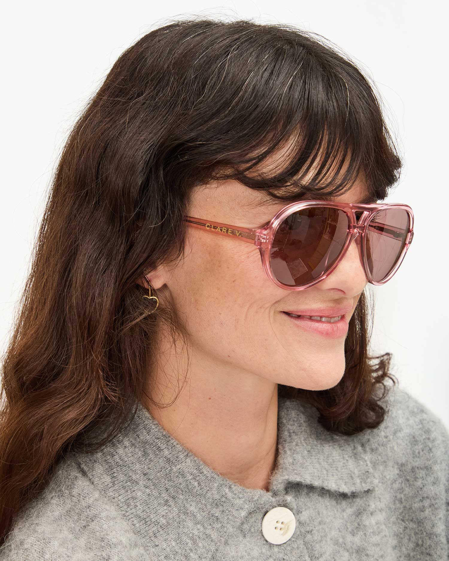 Clare V Lizzie Sunglasses Dark Rose AC-EW-US-100017