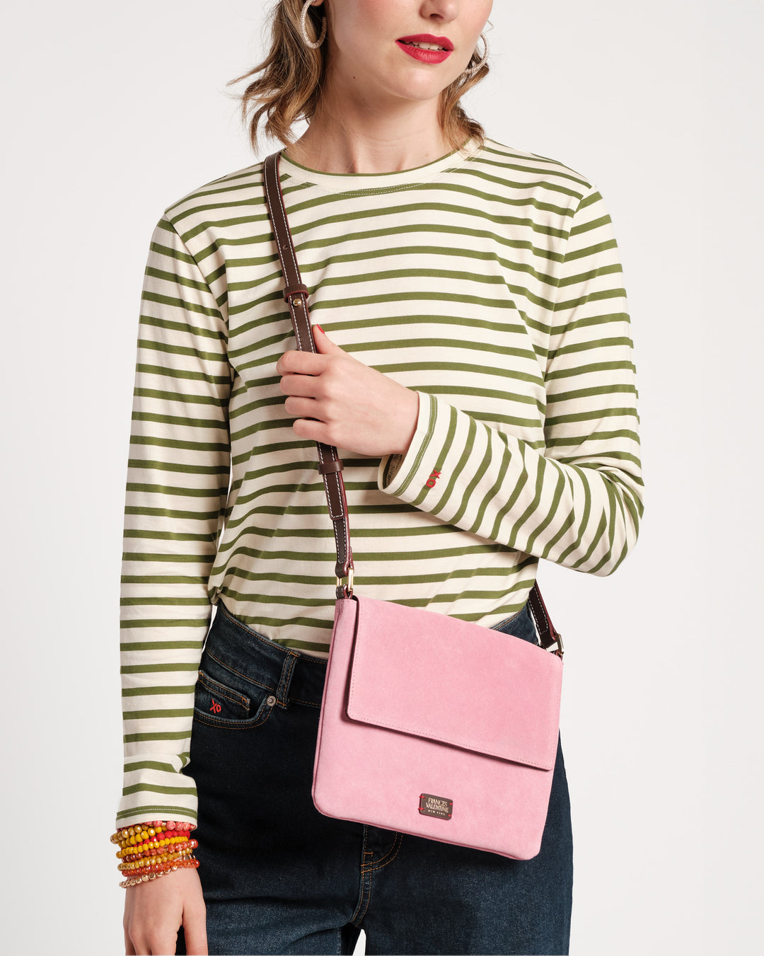 Frances Valentine Maggie Crossbody Suede Leather