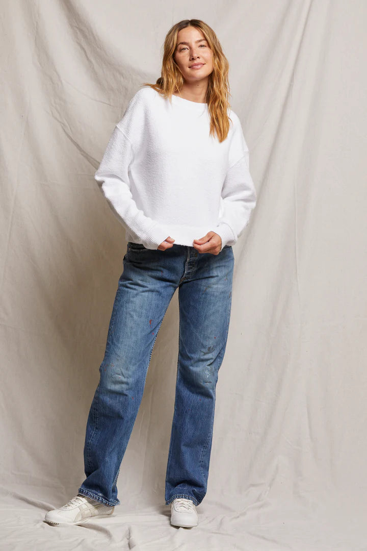 Perfect White Tee Mayer Reverse Fleece Long Sleeve Pullover