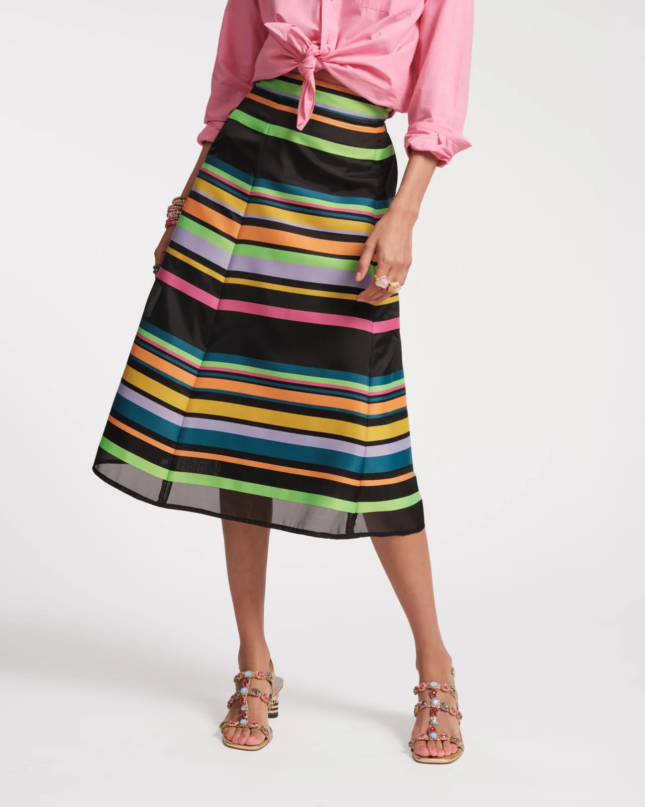 Frances Valentine Mercer Striped Maxi Skirt