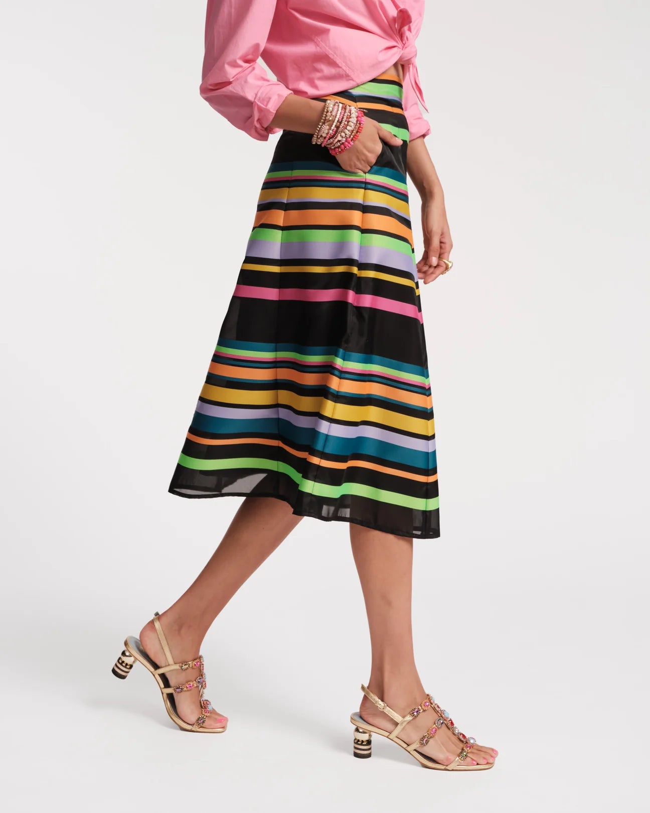 Frances Valentine Mercer Striped Maxi Skirt