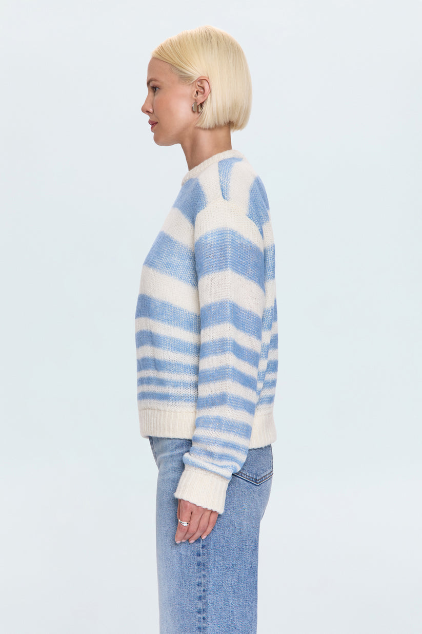 Pistola Moa Striped Bubble Sweater - Blue Gradient Stripe
