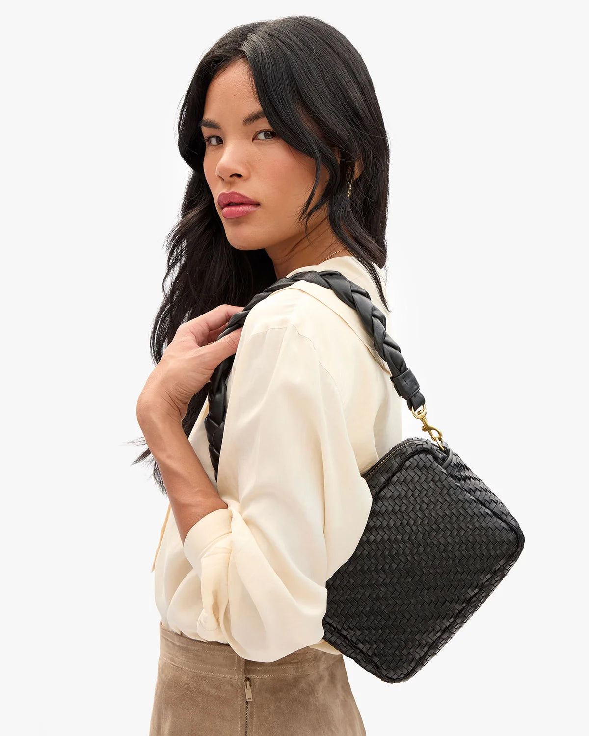 Clare V. Shoulder Strap Braided Nappa 100044