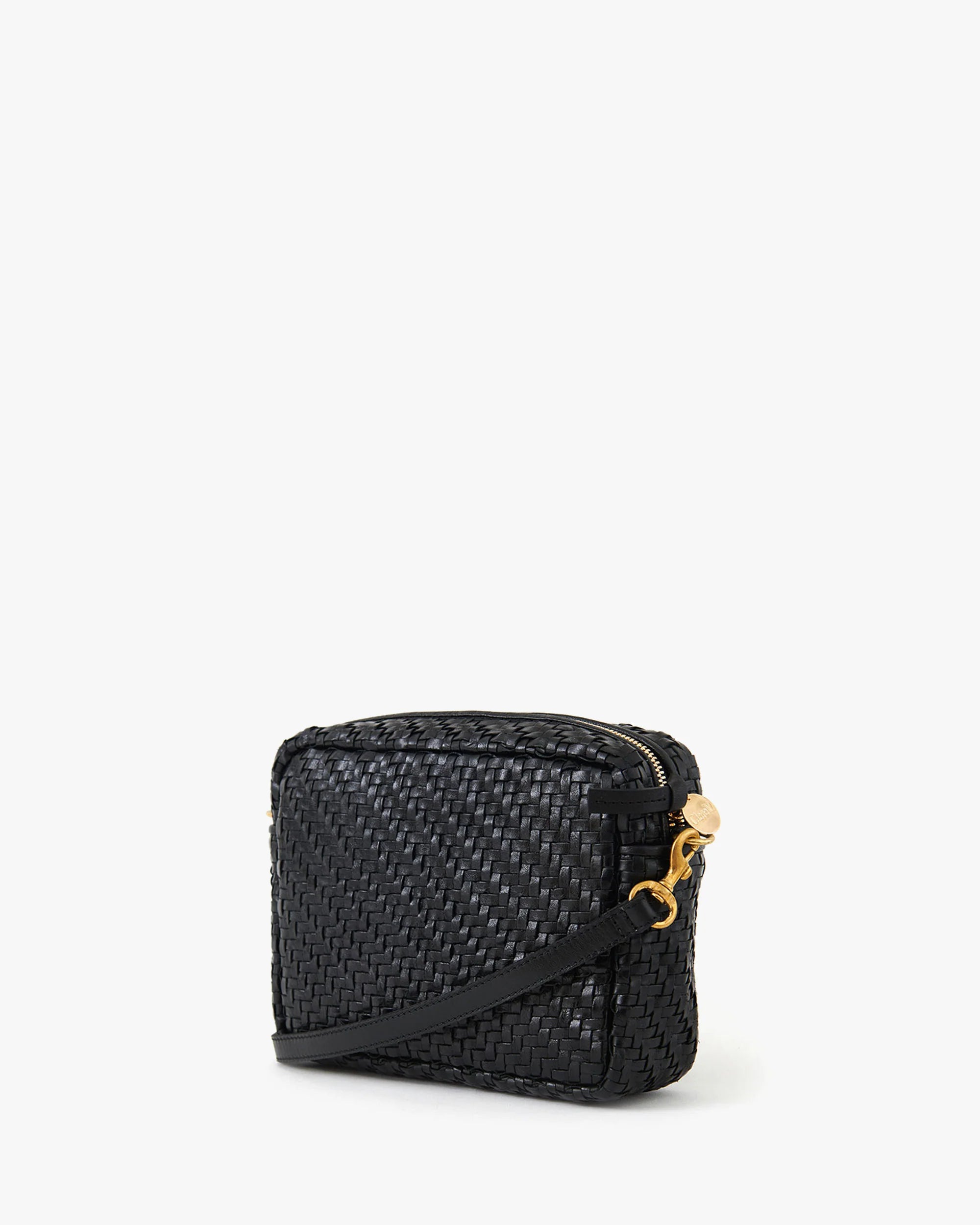 Clare V Midi Sac - Woven Black Zig Zag HB-CB-MS-100067