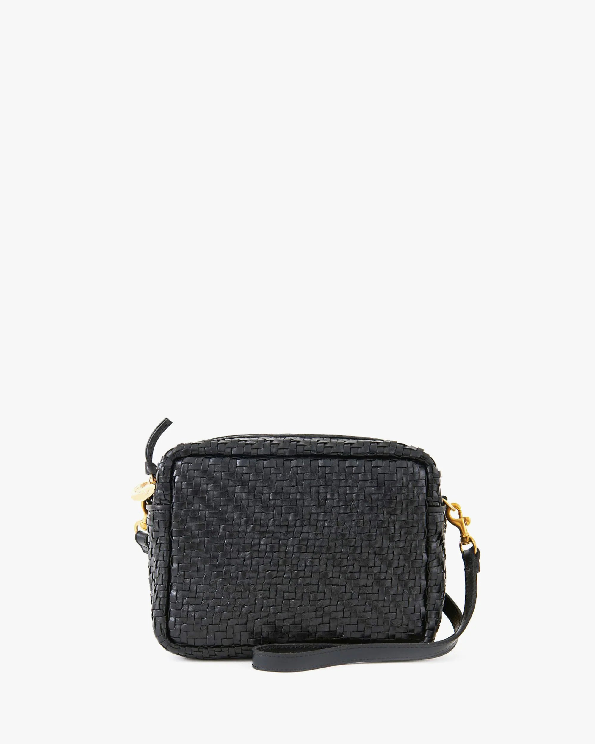 Clare V Midi Sac - Woven Black Zig Zag HB-CB-MS-100067