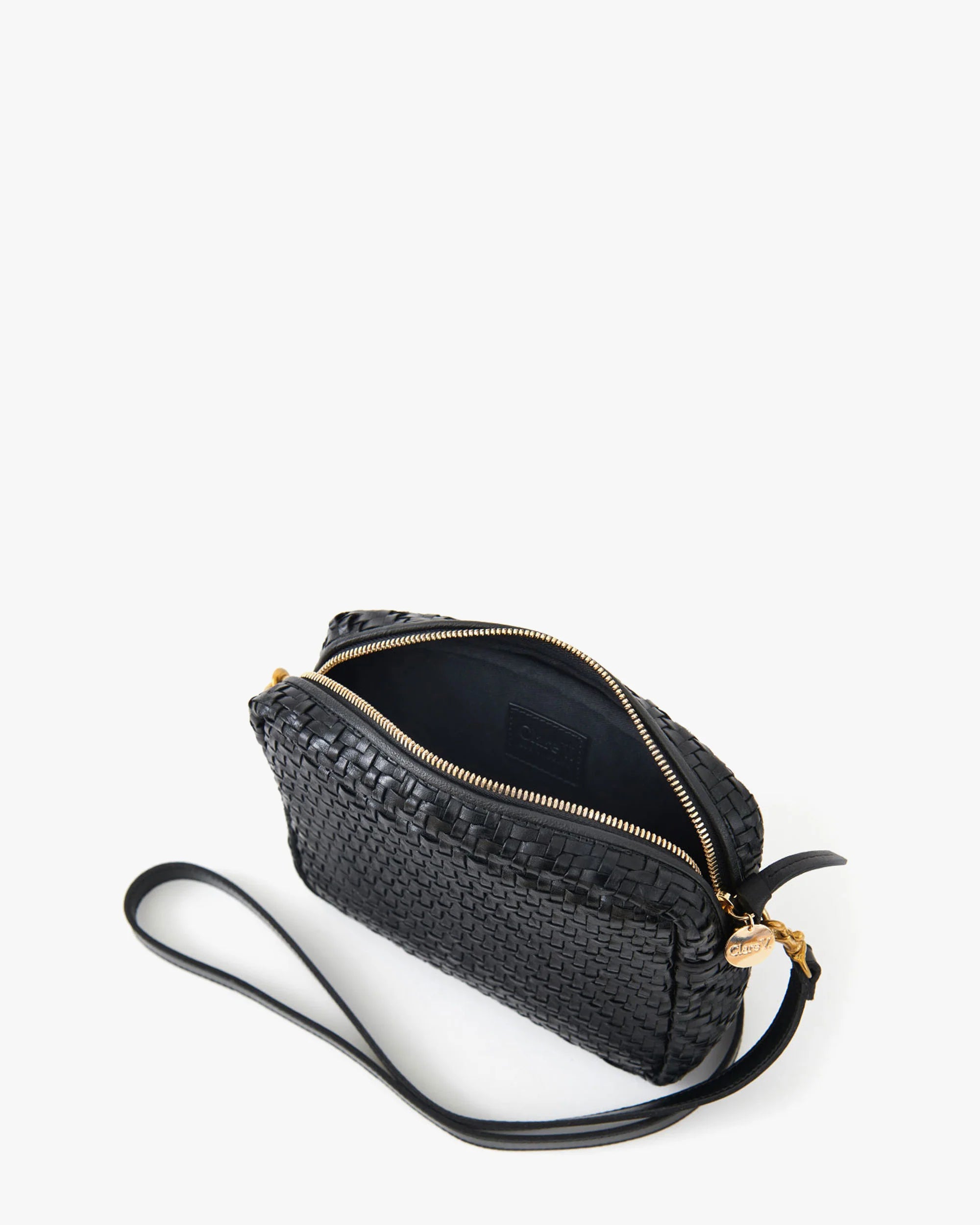 Clare V Midi Sac - Woven Black Zig Zag HB-CB-MS-100067