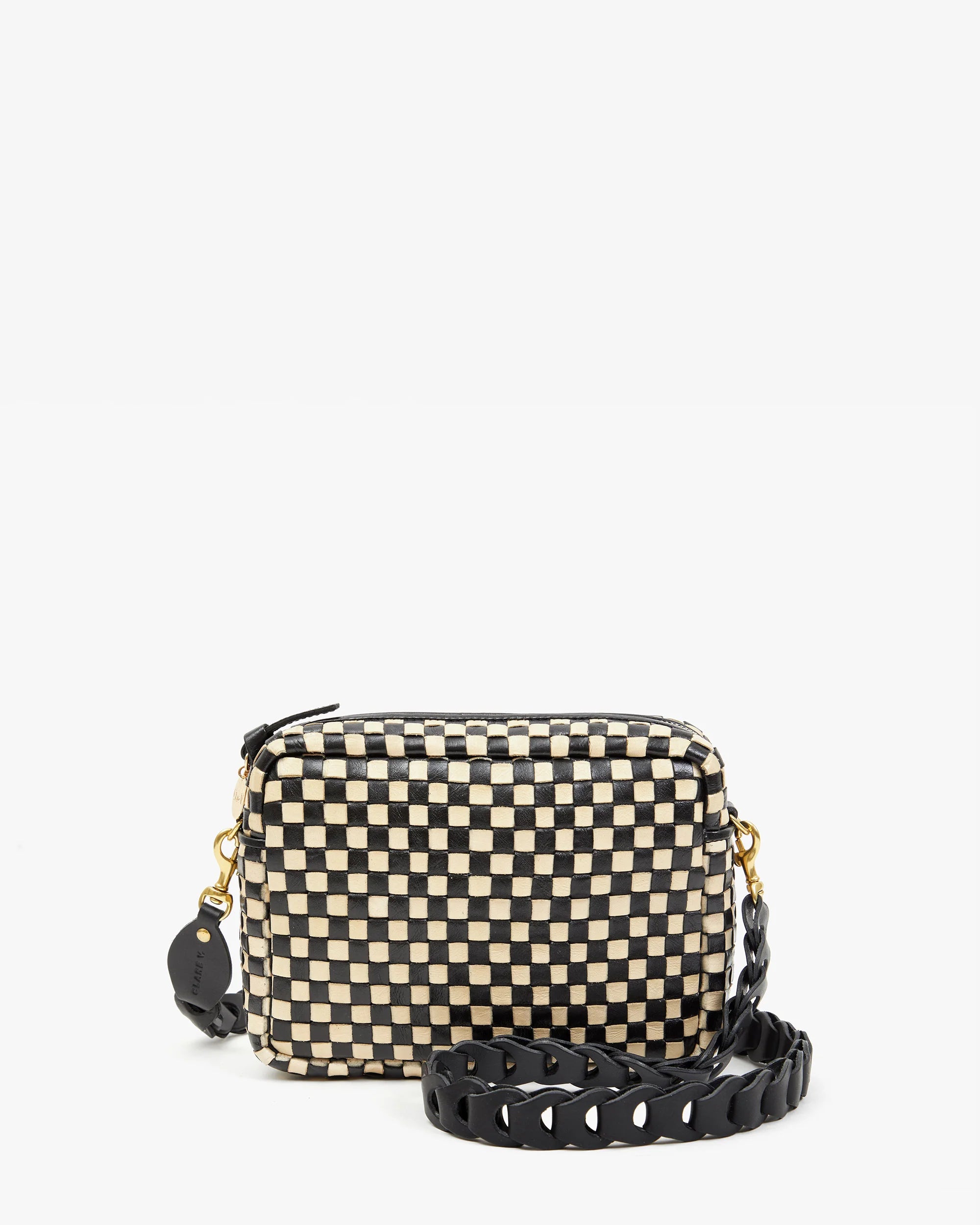 Clare V. Midi Sac Woven Checker HB-CB-MS-100156