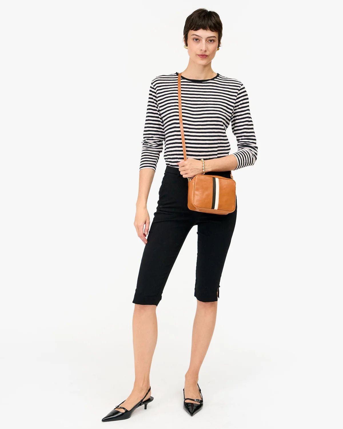 Clare V. Midi Sac Rustique w/ Nappa Goat Desert Inlay 1000711