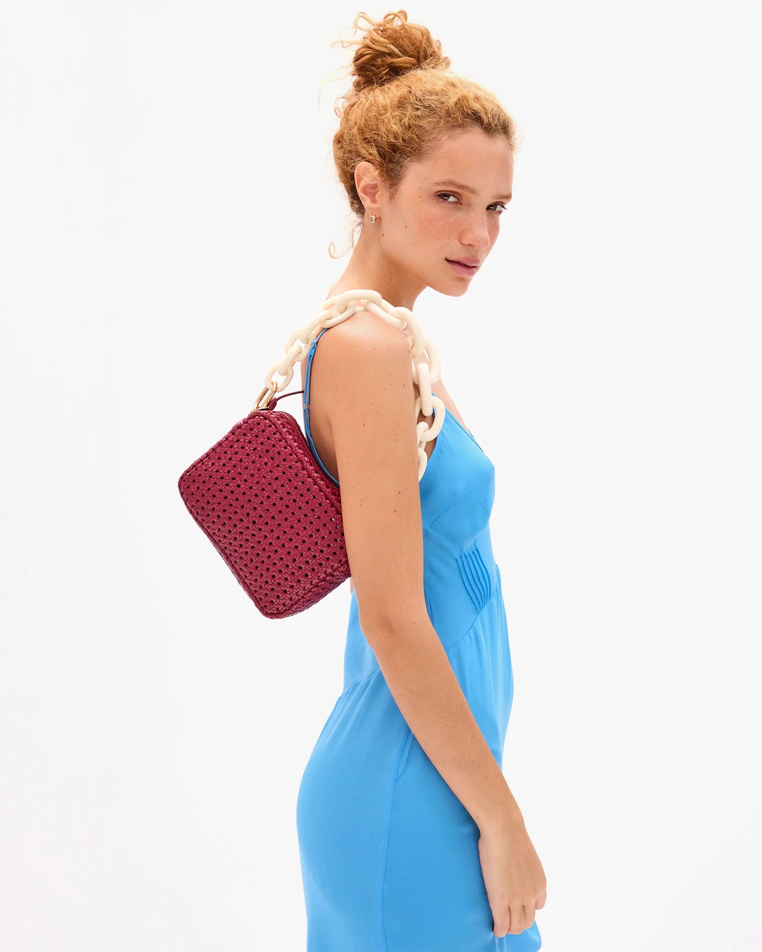 Clare V. Midi Sac in Rattan CVH1000340-PLUMY-OS