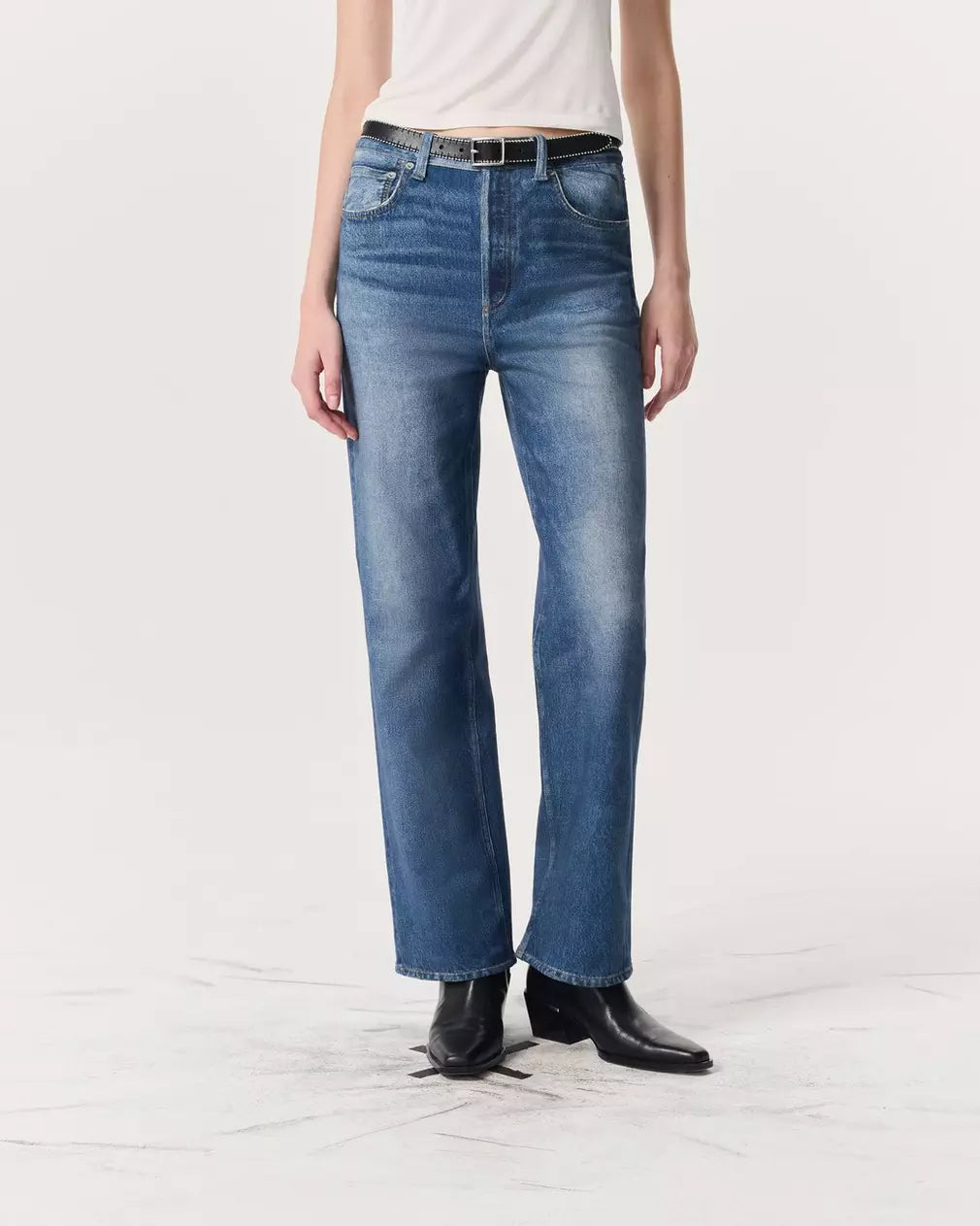 Rag & Bone Miramar Shea High-Rise Relaxed Straight Jeans