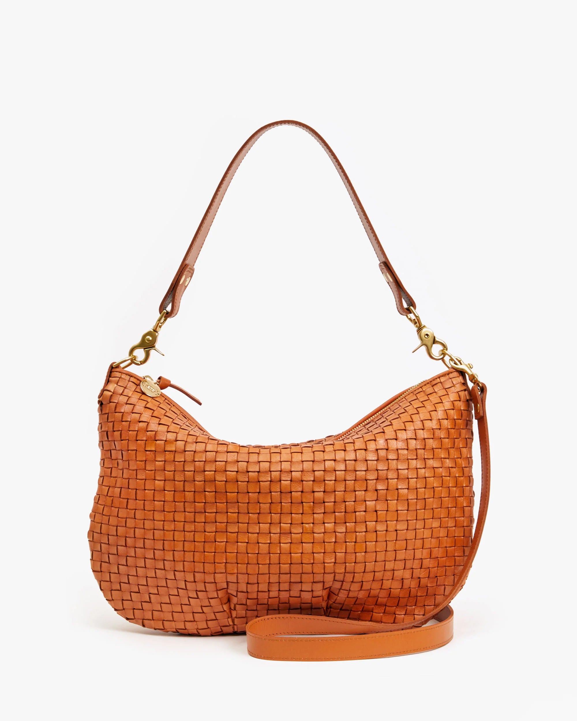 Clare V Moyen Messenger - Natural Woven Checker HB-SH-MY-100048