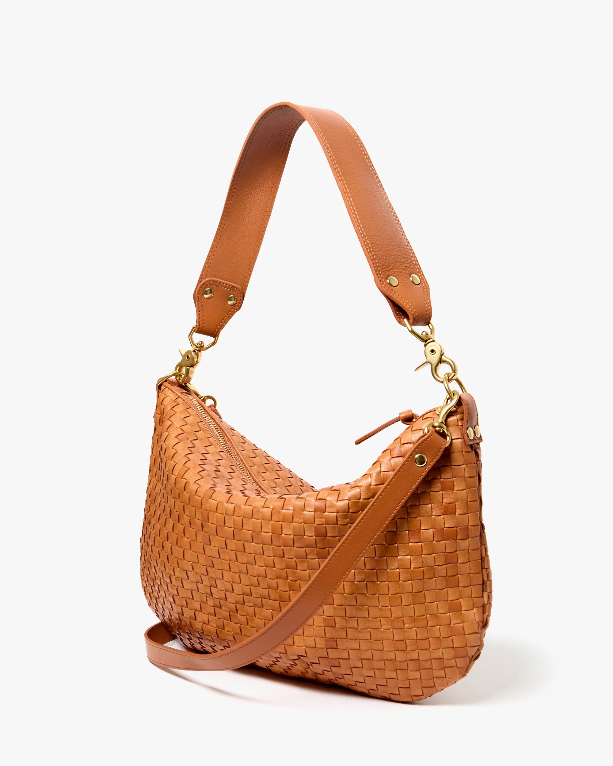 Clare V. Moyen Messenger Woven Checker Natural HB-SH-MY-100048