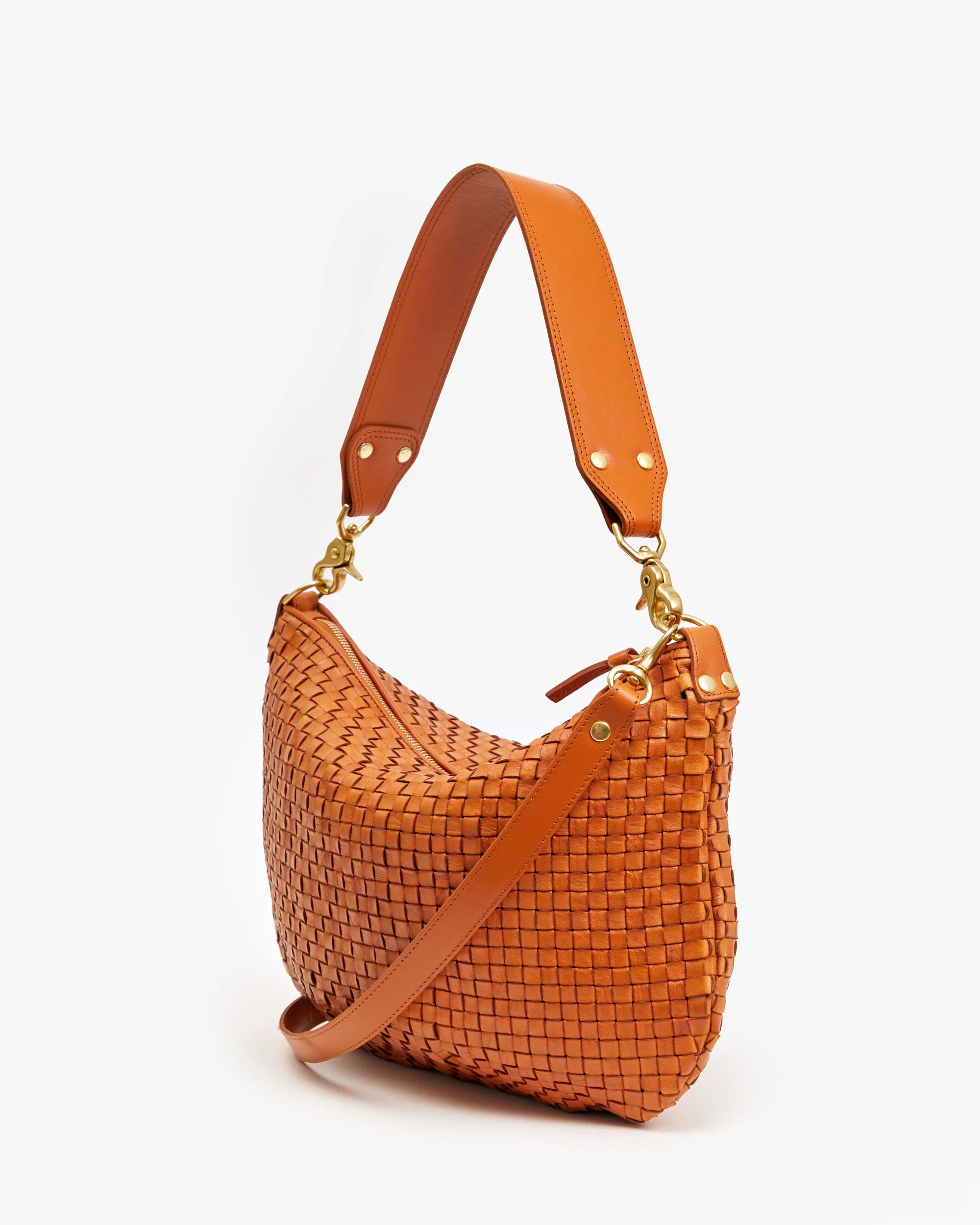 Clare V Moyen Messenger - Natural Woven Checker HB-SH-MY-100048