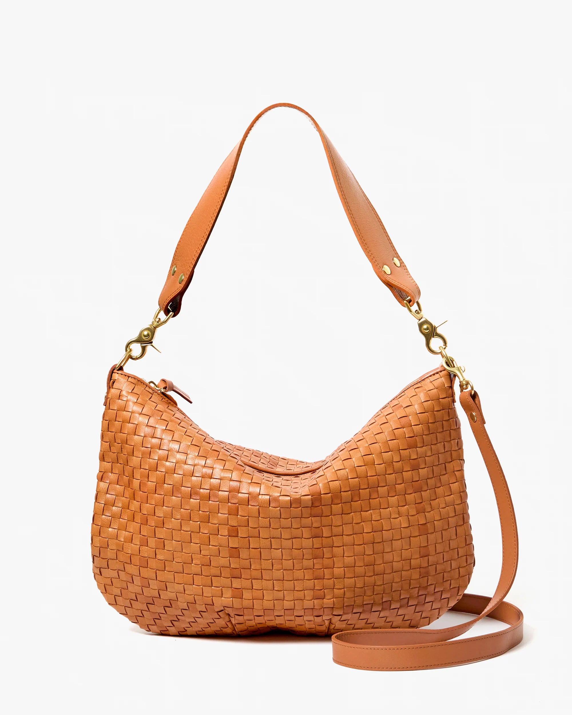 Clare V. Moyen Messenger Woven Checker Natural HB-SH-MY-100048