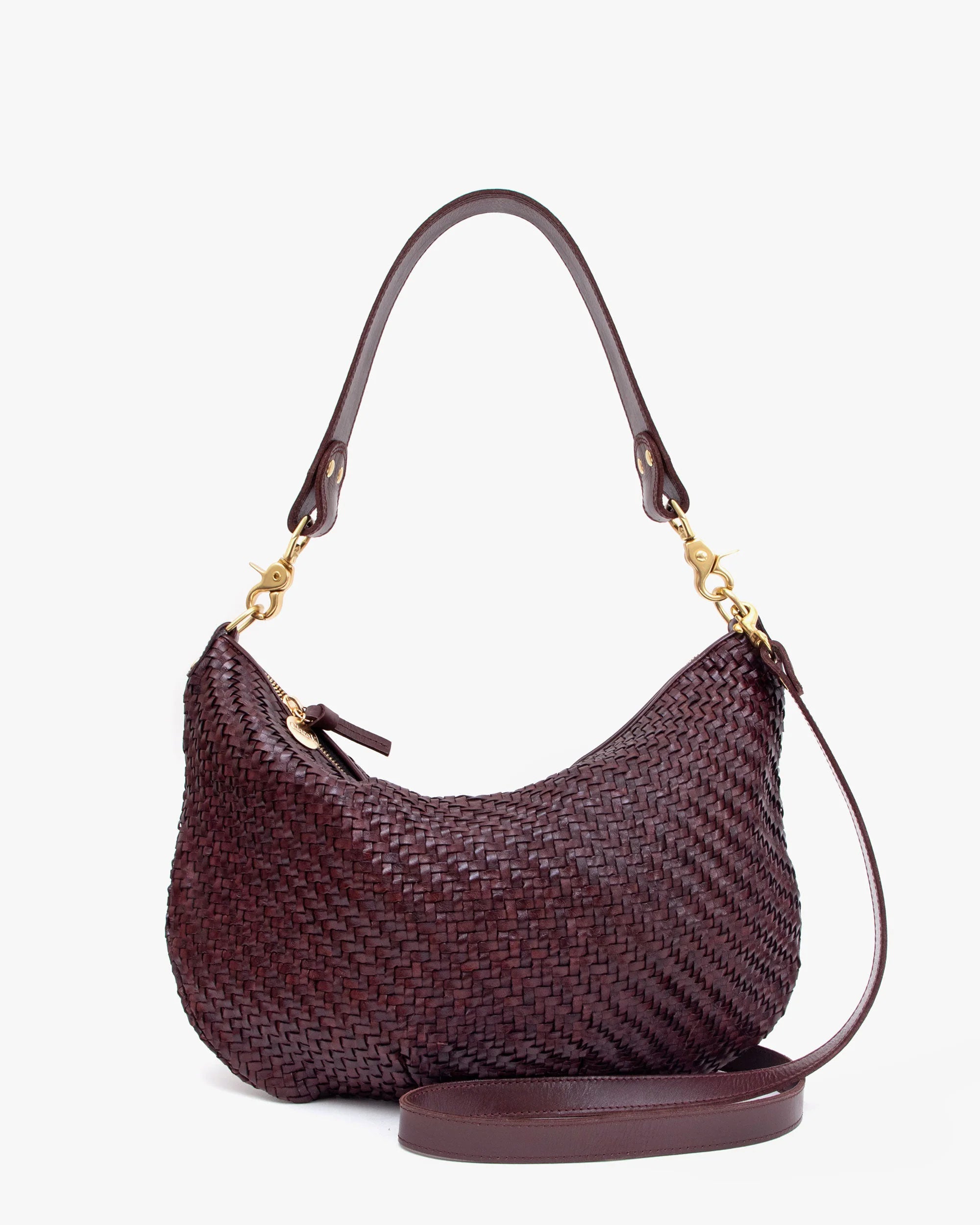 Clare V Moyen Messenger - Plum Woven Zig Zag HB-SH-MY-100026