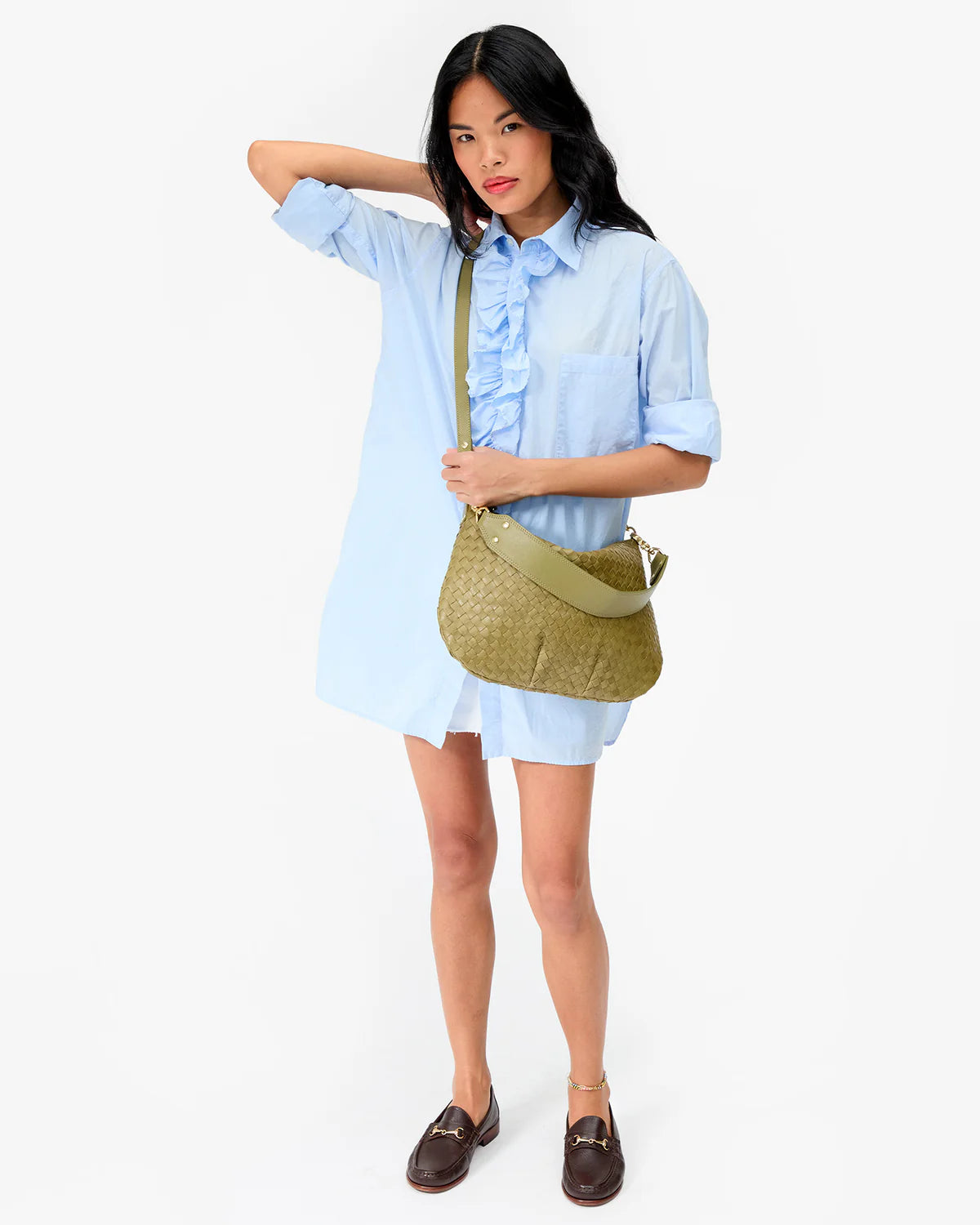 Clare V. Moyen Messenger Woven Diagonal CVH1000683