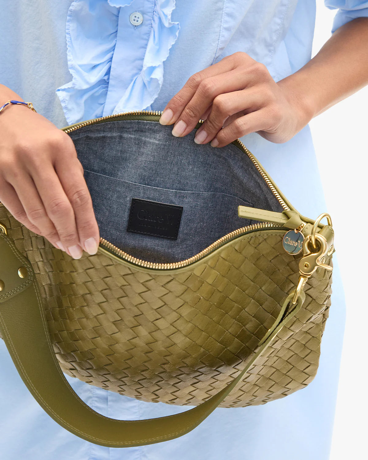 Clare V. Moyen Messenger Woven Diagonal CVH1000683