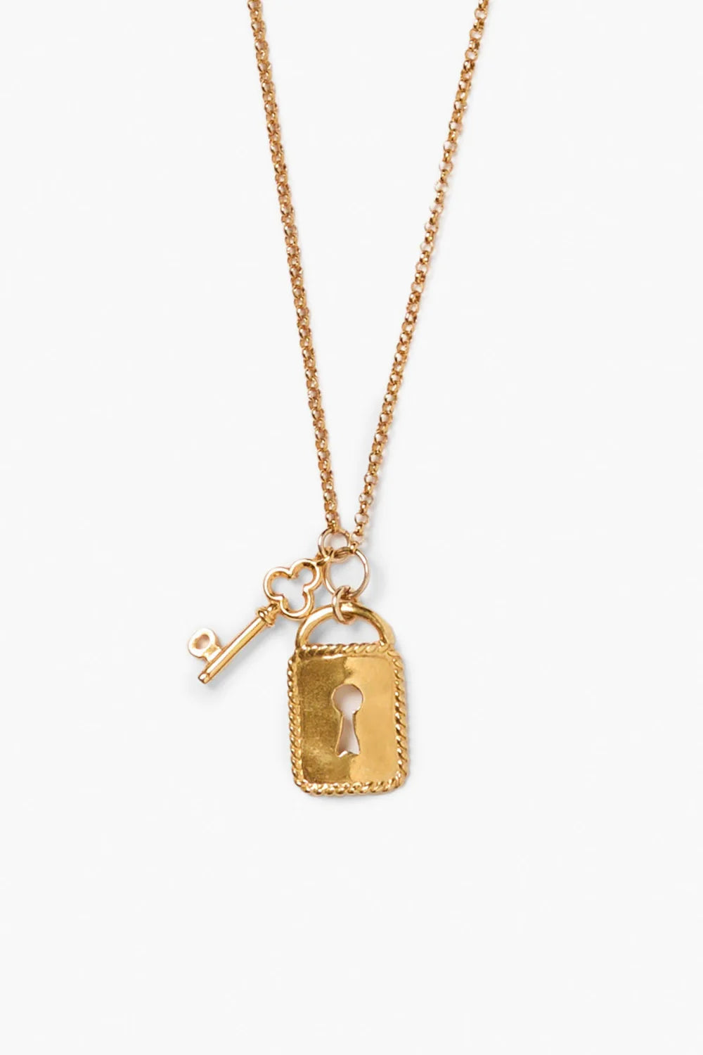 Chan Luu Mini Padlock Necklace Yellow Gold NG-15434
