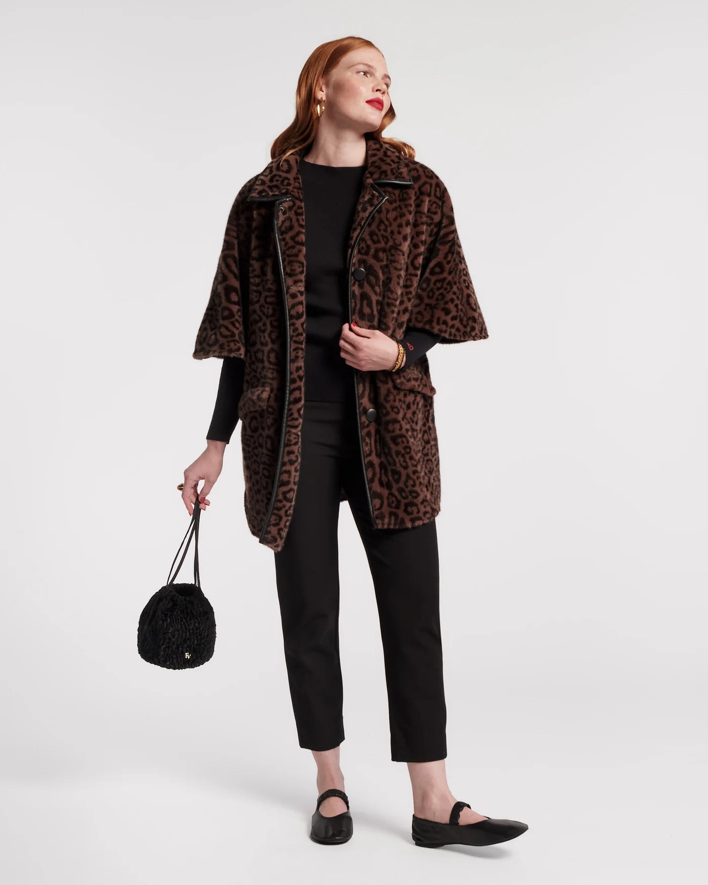Frances Valentine Nico Faux Fur Poncho