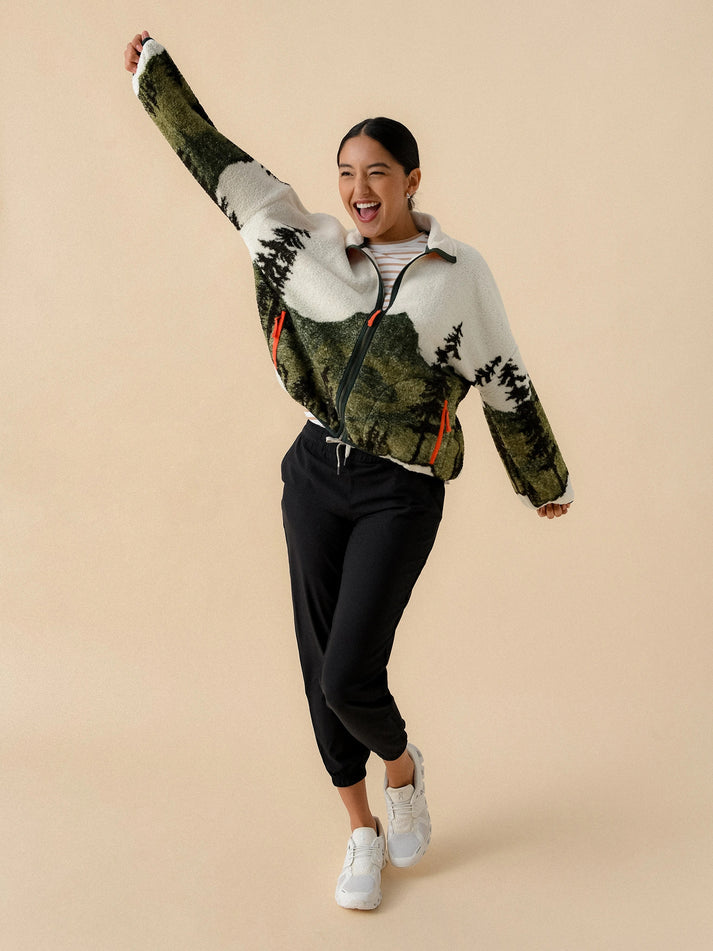 The Great The Plush Terrain Full-Zip in Mountain View Landscape