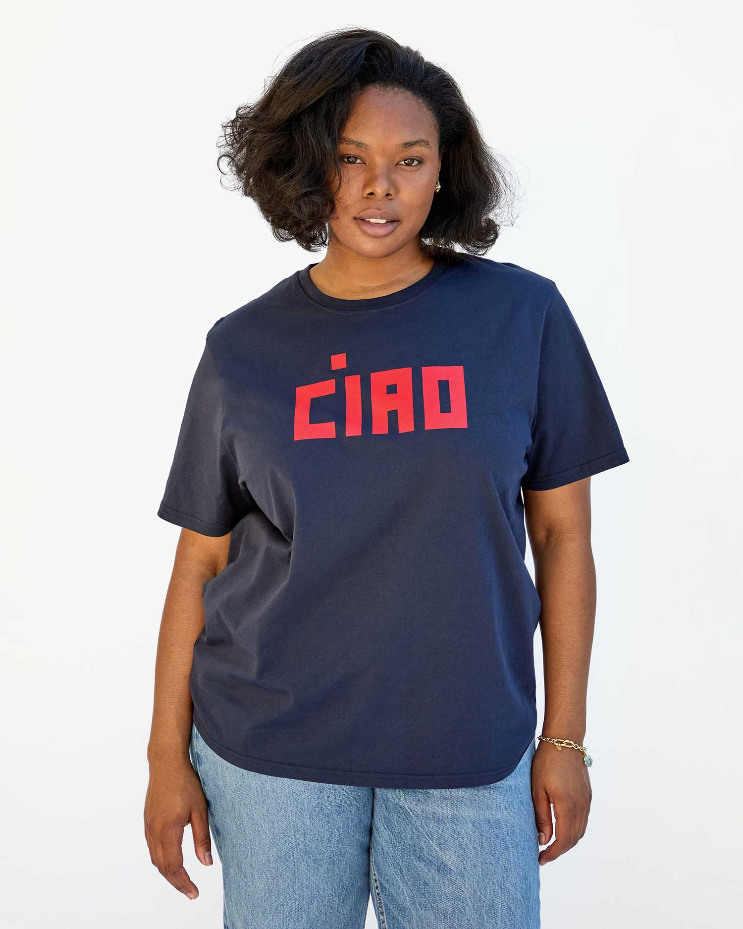 Clare V Original Tee Ciao Navy AP-TT-OG-100118