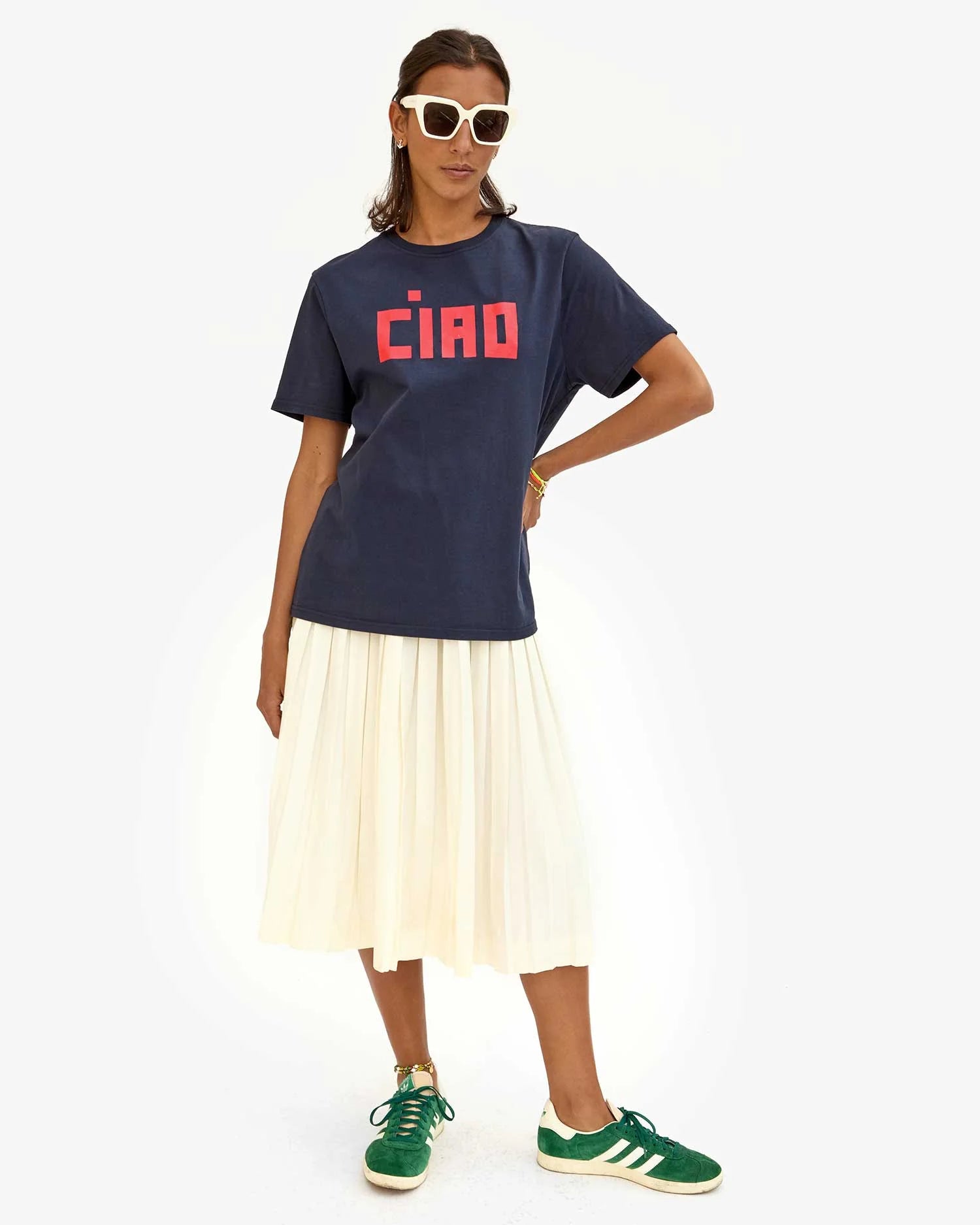 Clare V Original Tee Ciao Navy AP-TT-OG-100118