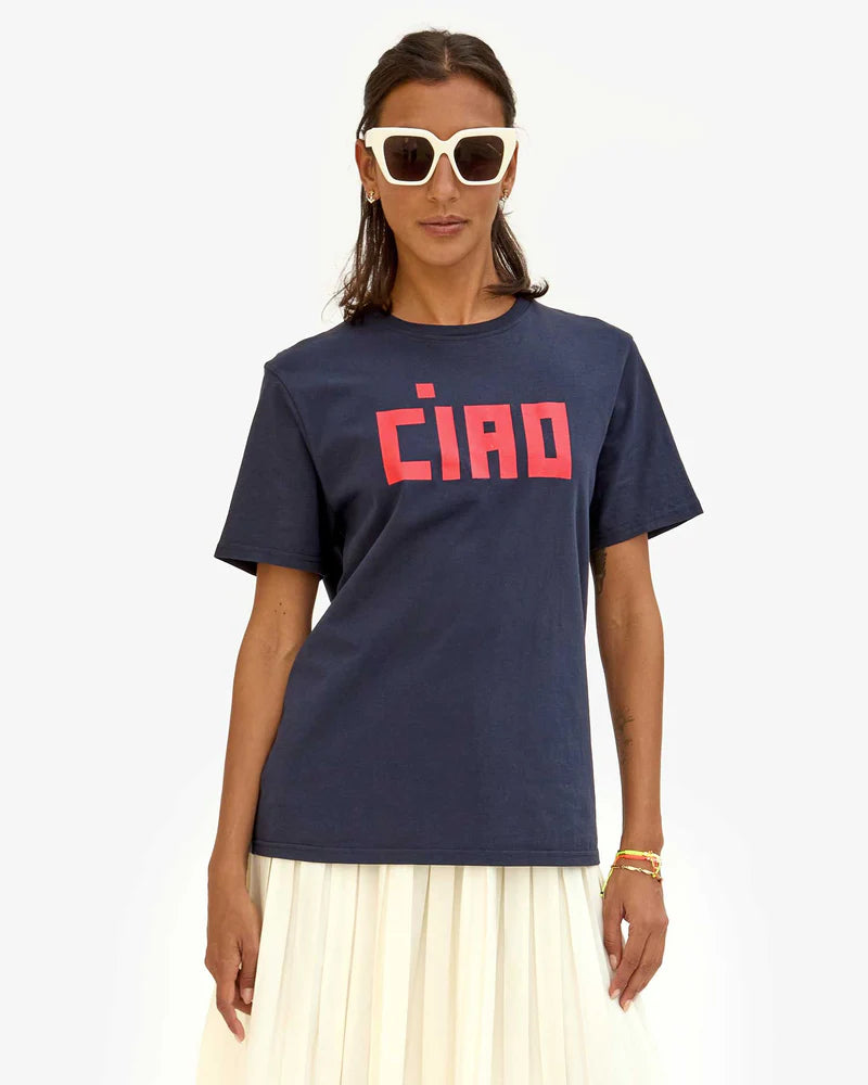 Clare V Original Tee Ciao Navy AP-TT-OG-100118