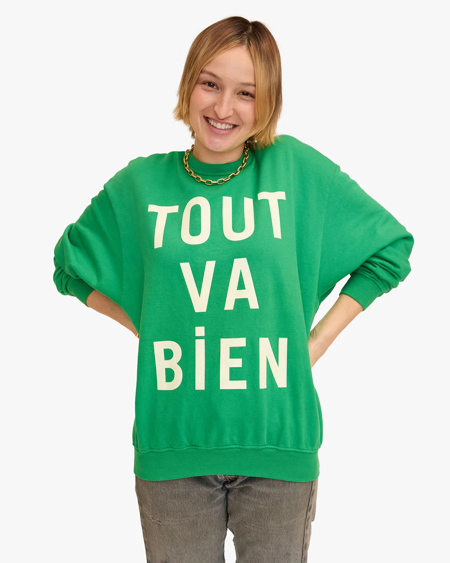 Clare V Oversized Sweatshirt - Tout Va Bien AP-LS-LS-100263