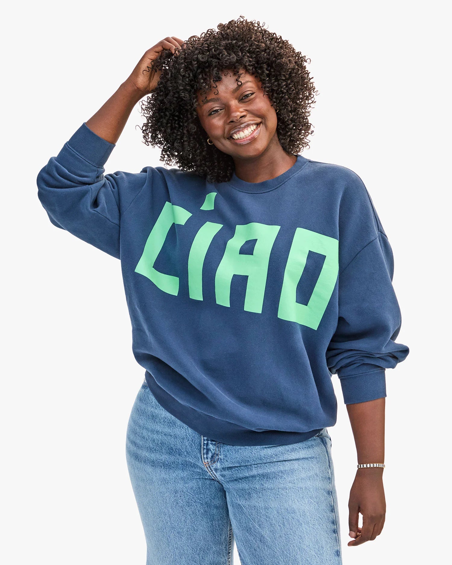 Clare V Oversized Sweatshirt - Grand Block Ciao AP-LS-LS-100307