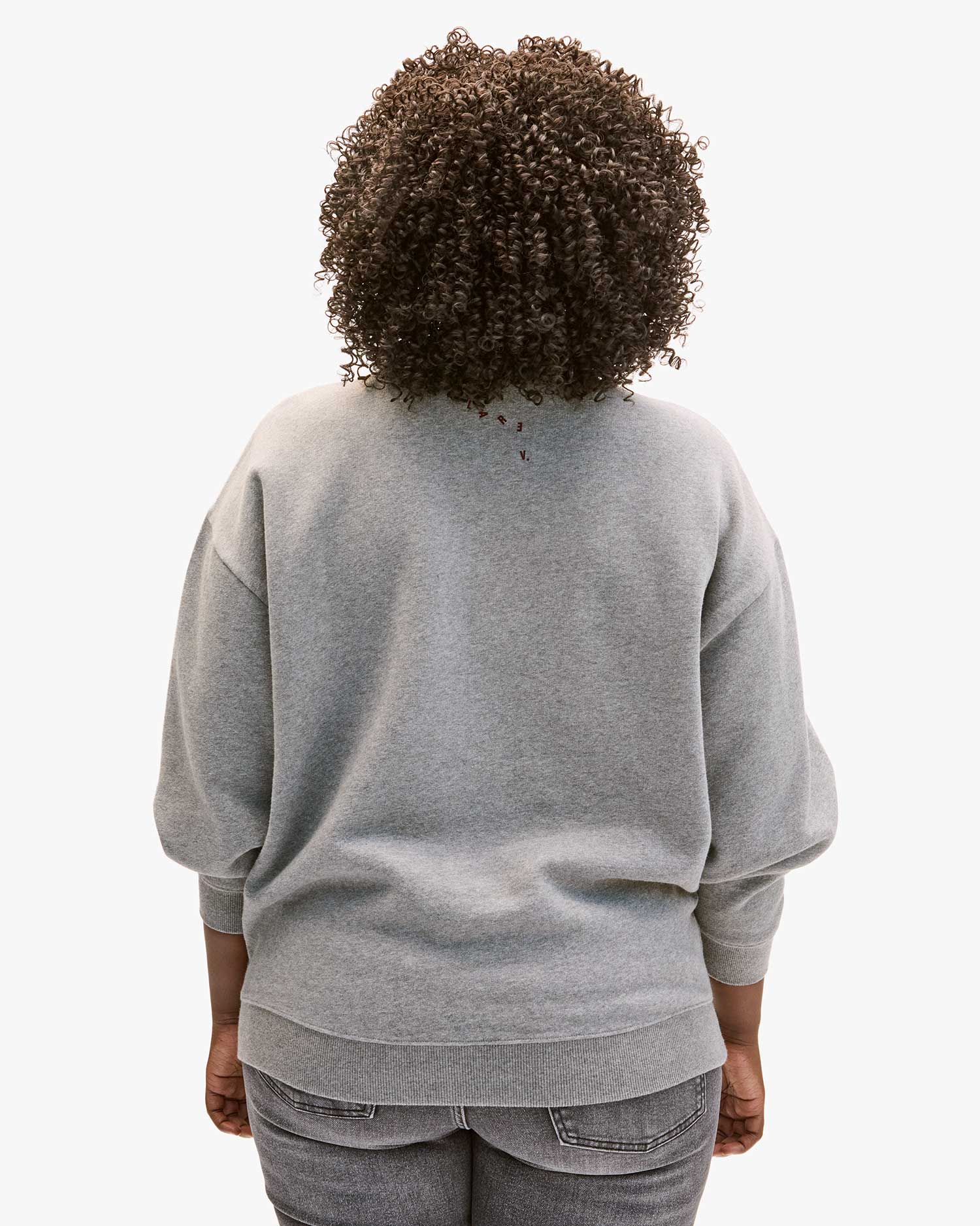 Clare V Oversized Sweatshirt Oui Grey Melange AP-LS-LS-100311