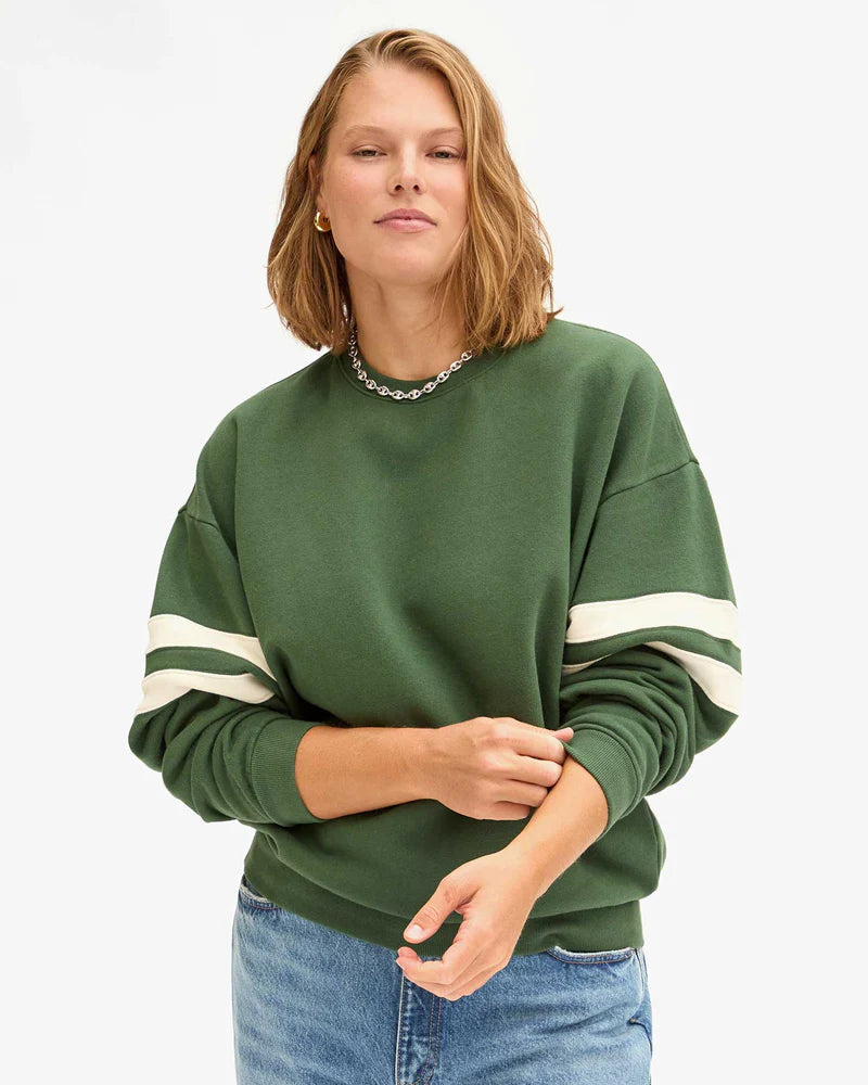 Clare V. Oversized Varsity Sweatshirt AP-LS-LS-100296