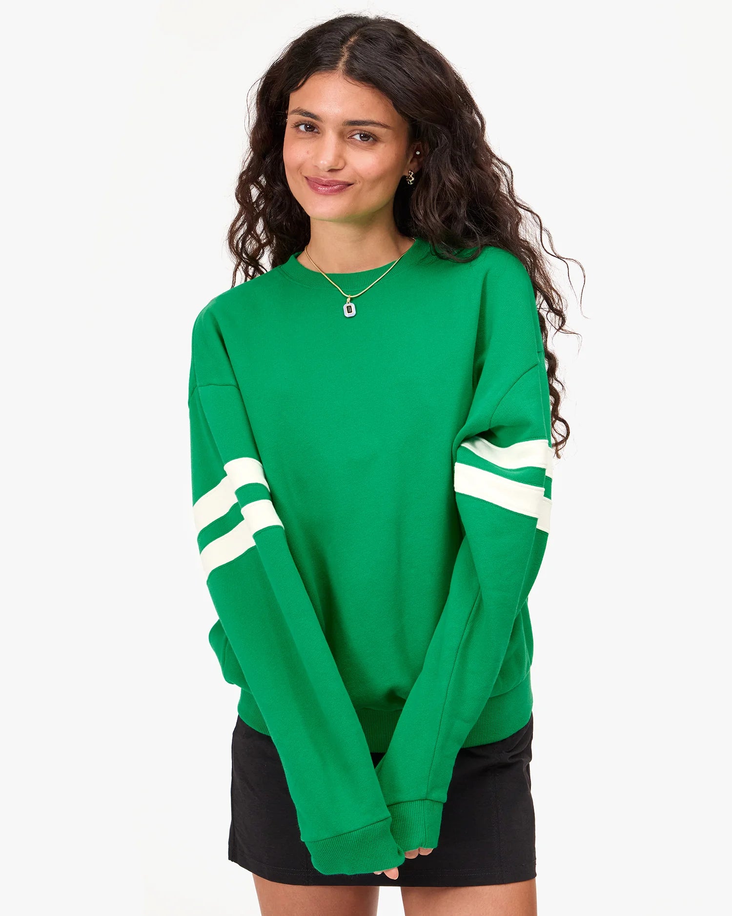 Clare V Oversized Varsity Sweatshirt AP-LS-LS-100350