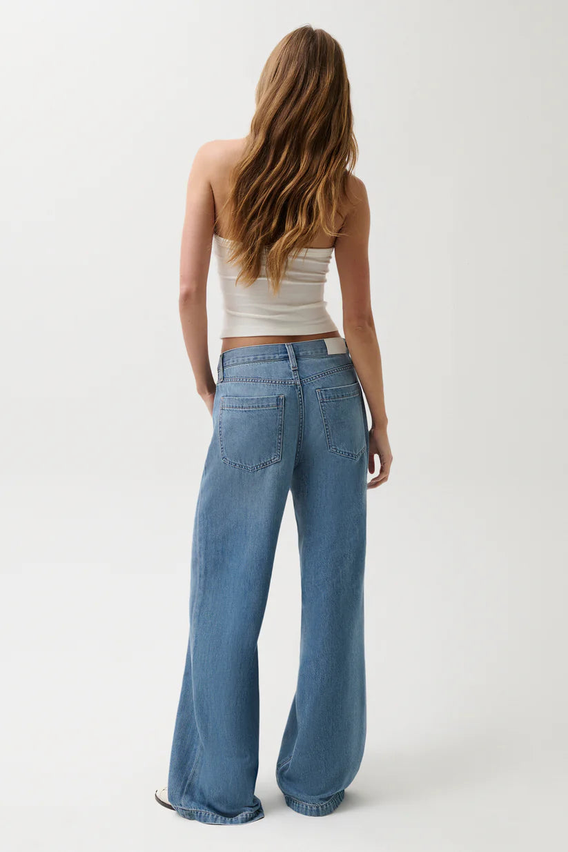 Pistola Jadyn Mid Rise Drawstring Palazzo Jean