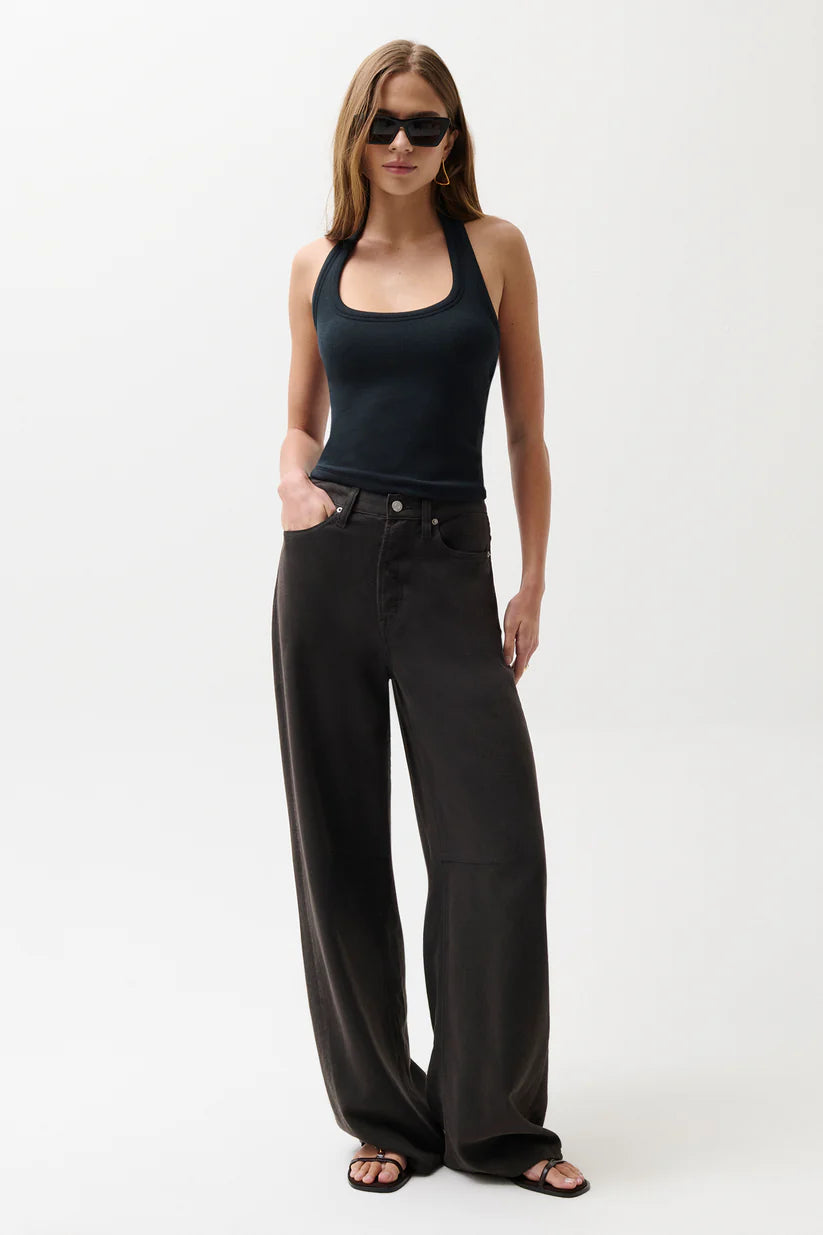 Psitola Sydney High Rise Linen Bowed Wide Pant